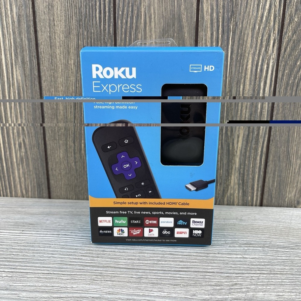 Roku Express HD Streaming Media Streamer - Black New Open Box